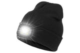 LED Beanie Hat USB Rechargeable LED Light Hat Winter Warm Knitted Hat Camping Workwear Hat with LED Light