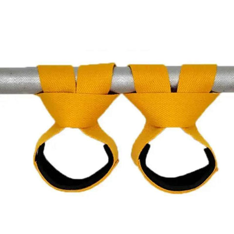 Gym Lifting Straps Barbell Deadlift Booster Belt Fitness Anti-slip Hand Wraps Wrist Straps Fitness Training Auxiliary Belt - Yellow S In Australia - Darrahopens