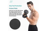 Half Finger Training Sport Gloves For Men Women Workout Fitness Body Building Weightlifting Gym Hand Wrist Protector Dumbbells - Black (1pair) XL In Australia - Darrahopens