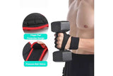 Half Finger Training Sport Gloves For Men Women Workout Fitness Body Building Weightlifting Gym Hand Wrist Protector Dumbbells - Red (1pair) XL In Australia - Darrahopens