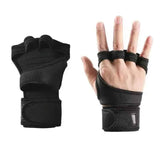 Half Finger Training Sport Gloves For Men Women Workout Fitness Body Building Weightlifting Gym Hand Wrist Protector Dumbbells - Red (1pair) L In Australia - Darrahopens