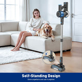Cordless Vacuum Cleaner, 8 In 1 Powerful Suction Lightweight Vacuum Cleaner For Home, Led Display, 3 Suction Modes, 55Kpa Powerful Suction，45mins Detachable Battery Vacuum For Hard Floor Carpet Pet Hair In Australia - Darrahopens