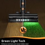 Cordless Vacuum Cleaner, 55Kpa Powerful Suction，8-in-1 Powerful Stick Vacuum Cleaner with Anti-tangle Brush And Upgraded Green Light, 2200mAh. 45 Minute Run Time Rechargeable Lightweight Vacuum Cleaner for Hardwood Floors, Carpets And Pet Hair.