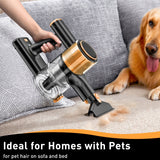 Cordless Vacuum Cleaner, 55Kpa Powerful Suction，8-in-1 Powerful Stick Vacuum Cleaner with Anti-tangle Brush And Upgraded Green Light, 2200mAh. 45 Minute Run Time Rechargeable Lightweight Vacuum Cleaner for Hardwood Floors, Carpets And Pet Hair.