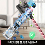 Cordless Vacuum Cleaner, 8 in 1 Powerful Suction Lightweight Vacuum Cleaner for Home, 55Kpa Powerful Suction，LED Display, 3 Suction Modes, 45Mins Detachable Battery Vacuum for Hard Floor Carpet Pet Hair
