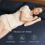 2000TC Hotel Quality Fitted Sheets - 2 Piece Fitted Sheets  -Breathable Bedding - Wrinkle, Fade, Stain Resistant- 16inch/40cm Deep Pocket Fitted Bed Sheets-Wrinkle and Fade Resistant,(Navy,Double) In Australia - Darrahopens
