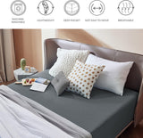 2000TC Hotel Quality Fitted Sheets - 2 Piece Fitted Sheets  -Breathable Bedding - Wrinkle, Fade, Stain Resistant- 16inch/40cm Deep Pocket Fitted Bed Sheets-Wrinkle and Fade Resistant,(Dark gray,Double) In Australia - Darrahopens