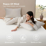 2000TC Hotel Quality Fitted Sheets - 2 Piece Fitted Sheets  -Breathable Bedding - Wrinkle, Fade, Stain Resistant- 16inch/40cm Deep Pocket Fitted Bed Sheets-Wrinkle and Fade Resistant,(White,King)