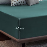 2000TC Hotel Quality Fitted Sheets - 2 Piece Fitted Sheets  -Breathable Bedding - Wrinkle, Fade, Stain Resistant- 16inch/40cm Deep Pocket Fitted Bed Sheets-Wrinkle and Fade Resistant,(Biscay blue,King)