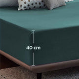 2000TC Hotel Quality Fitted Sheets - 2 Piece Fitted Sheets  -Breathable Bedding - Wrinkle, Fade, Stain Resistant- 16inch/40cm Deep Pocket Fitted Bed Sheets-Wrinkle and Fade Resistant,(Biscay blue,Queen) In Australia - Darrahopens
