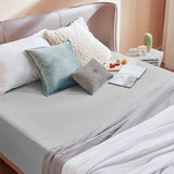 2000TC Hotel Quality Fitted Sheets - 2 Piece Fitted Sheets  -Breathable Bedding - Wrinkle, Fade, Stain Resistant- 16inch/40cm Deep Pocket Fitted Bed Sheets-Wrinkle and Fade Resistant,(Silver-gray,Queen) In Australia - Darrahopens