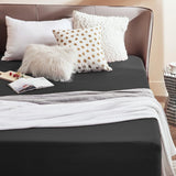 2000TC Hotel Quality Fitted Sheets - 2 Piece Fitted Sheets  -Breathable Bedding - Wrinkle, Fade, Stain Resistant- 16inch/40cm Deep Pocket Fitted Bed Sheets-Wrinkle and Fade Resistant,(Black,Single)