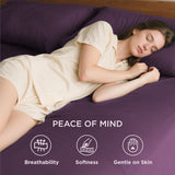 2000TC Hotel Quality Fitted Sheets - 2 Piece Fitted Sheets  -Breathable Bedding - Wrinkle, Fade, Stain Resistant- 16inch/40cm Deep Pocket Fitted Bed Sheets-Wrinkle and Fade Resistant,(Purple,Super King)
