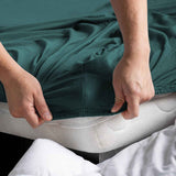Hotel Quality Fitted sheets - 2 Piece Fitted sheets  -Breathable Bedding - Wrinkle, Fade, Stain Resistant- 26inch/40cm Deep Pocket Fitted Bed Sheet-Wrinkle and Fade Resistant,(Biscay blue,Super King)