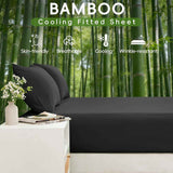 4 Piece Ultra Soft Bamboo Breathable Sheet Set -Hotel 2000TC Breathable Bed Sheets Set with 37 Centimetre Deep Pocket-Breathable Sheets for Hot Sleepers(Black,Double) In Australia - Darrahopens