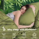 4 Piece Ultra Soft Bamboo Breathable Sheet Set -Hotel 2000TC Breathable Bed Sheets Set with 37 Centimetre Deep Pocket-Breathable Sheets for Hot Sleepers(Olive green,Double) In Australia - Darrahopens