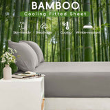 4 Piece Ultra Soft Bamboo Breathable Sheet Set -Hotel 2000TC Breathable Bed Sheets Set with 37 Centimetre Deep Pocket-Breathable Sheets for Hot Sleepers(Silver-gray,Double) In Australia - Darrahopens