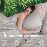 4 Piece Ultra Soft Bamboo Breathable Sheet Set -Hotel 2000TC Breathable Bed Sheets Set with 37 Centimetre Deep Pocket-Breathable Sheets for Hot Sleepers(Silver-gray,Double) In Australia - Darrahopens