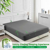 4 Piece Ultra Soft Bamboo Breathable Sheet Set -Hotel 2000TC Breathable Bed Sheets Set with 37 Centimetre Deep Pocket-Breathable Sheets for Hot Sleepers(Grey,King) In Australia - Darrahopens