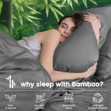 4 Piece Ultra Soft Bamboo Breathable Sheet Set -Hotel 2000TC Breathable Bed Sheets Set with 37 Centimetre Deep Pocket-Breathable Sheets for Hot Sleepers(Grey,King) In Australia - Darrahopens