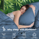 3 Piece Ultra Soft Bamboo Breathable Sheet Set -Hotel 2000TC Breathable Bed Sheets Set with 37 Centimetre Deep Pocket-Breathable Sheets for Hot Sleepers(Navy,King Single) In Australia - Darrahopens