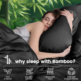 4 Piece Ultra Soft Bamboo Breathable Sheet Set -Hotel 2000TC Breathable Bed Sheets Set with 37 Centimetre Deep Pocket-Breathable Sheets for Hot Sleepers(Black,Queen) In Australia - Darrahopens