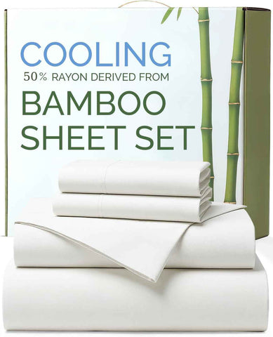 3 Piece Ultra Soft Bamboo Breathable Sheet Set -Hotel 2000TC Breathable Bed Sheets Set with 37 Centimetre Deep Pocket-Breathable Sheets for Hot Sleepers(White,Single) In Australia - Darrahopens