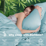 Hotel Breathable Bamboo Fitted Sheet & Pillowcase-3 Piece-Ultra Soft 2000TC Breathable Fitted Bed Sheets Set with 40 Centimetre Deep Pocket-Cooling Sheets for Hot Sleepers(Sky Blue,Super King) In Australia - Darrahopens