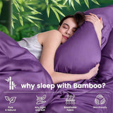 4 Piece Ultra Soft Bamboo Breathable Sheet Set -Hotel 2000TC Breathable Bed Sheets Set with 40 Centimetre Deep Pocket-Breathable Sheets for Hot Sleepers(Purple,Super King) In Australia - Darrahopens