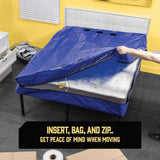Mattress Bag Mattresses Protector Plastic Moving Storage Dust Cover Carry Bed Waterproof Zipper Packing Reusable Disposal, Extra Thick Heavy Duty, with Handles（King)
