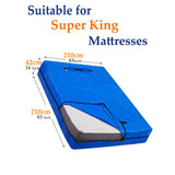 Mattress Bag Mattresses Protector Plastic Moving Storage Dust Cover Carry Bed Waterproof Zipper Packing Reusable Disposal, Extra Thick Heavy Duty, with Handles(Super King)