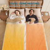 Electric Heated Mattress Pad Blanket with Dual Control & 9-Hour Auto Off & 9 Heat Settings, Preheat Functions, Overheat Protection, Machine Washable Fully Fitted Electric Sheet(King)