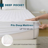 Electric Heated Mattress Pad Blanket with Dual Control & 9-Hour Auto Off & 9 Heat Settings, Preheat Functions, Overheat Protection, Machine Washable Fully Fitted Electric Sheet(Queen)