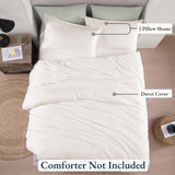 Hotel Soft Microfiber Duvet Cover Set-2000TC Quilt Cover Set & Pillowcases -1 Donna Cover Zipper Closure & 1 x Pillowcases-Breathable Bedding - Wrinkle, Fade, Stain Resistant(Raw white,Double) In Australia - Darrahopens