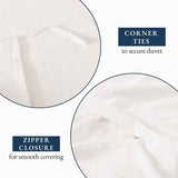 Hotel Soft Microfiber Duvet Cover Set-2000TC Quilt Cover Set & Pillowcases -1 Donna Cover Zipper Closure & 1 x Pillowcases-Breathable Bedding - Wrinkle, Fade, Stain Resistant(Raw white,Double) In Australia - Darrahopens