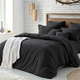 Hotel Soft Microfiber Duvet Cover Set-2000TC Quilt Cover Set & Pillowcases -1 Donna Cover Zipper Closure & 1 x Pillowcases-Breathable Bedding - Wrinkle, Fade, Stain Resistant(Black,Double) In Australia - Darrahopens