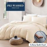 Hotel Soft Microfiber Duvet Cover Set-2000TC Quilt Cover Set & Pillowcases -1 Donna Cover Zipper Closure & 1 x Pillowcases-Breathable Bedding - Wrinkle, Fade, Stain Resistant(Cream White,King Single) In Australia - Darrahopens
