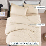 Hotel Soft Microfiber Duvet Cover Set-2000TC Quilt Cover Set & Pillowcases -1 Donna Cover Zipper Closure & 1 x Pillowcases-Breathable Bedding - Wrinkle, Fade, Stain Resistant(Cream White,King Single) In Australia - Darrahopens