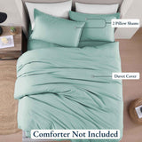 Hotel Soft Microfiber Duvet Cover Set-2000TC Quilt Cover Set & Pillowcases -1 Donna Cover Zipper Closure & 1 x Pillowcases-Breathable Bedding - Wrinkle, Fade, Stain Resistant(Ice Blue,Queen) In Australia - Darrahopens