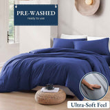 Hotel Soft Microfiber Duvet Cover Set-2000TC Quilt Cover Set & Pillowcases -1 Donna Cover Zipper Closure & 1 x Pillowcases-Breathable Bedding - Wrinkle, Fade, Stain Resistant(Royal blue,Queen) In Australia - Darrahopens