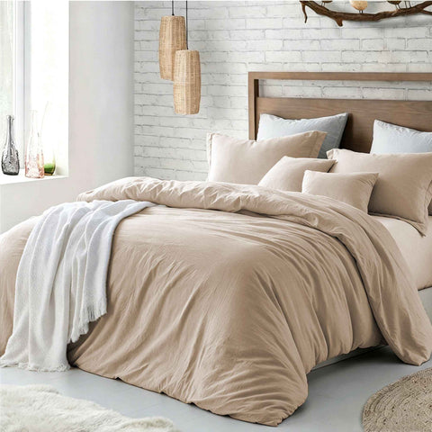 Hotel Soft Microfiber Duvet Cover Set-2000TC Quilt Cover Set & Pillowcases -1 Donna Cover Zipper Closure & 1 x Pillowcases-Breathable Bedding - Wrinkle, Fade, Stain Resistant(Camel Beige,Queen) In Australia - Darrahopens