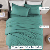 Hotel Soft Microfiber Duvet Cover Set-2000TC Quilt Cover Set & Pillowcases -1 Donna Cover Zipper Closure & 1 x Pillowcases-Breathable Bedding - Wrinkle, Fade, Stain Resistant(Biscay blue,Single) In Australia - Darrahopens