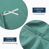 Hotel Soft Microfiber Duvet Cover Set-2000TC Quilt Cover Set & Pillowcases -1 Donna Cover Zipper Closure & 1 x Pillowcases-Breathable Bedding - Wrinkle, Fade, Stain Resistant(Biscay blue,Single) In Australia - Darrahopens