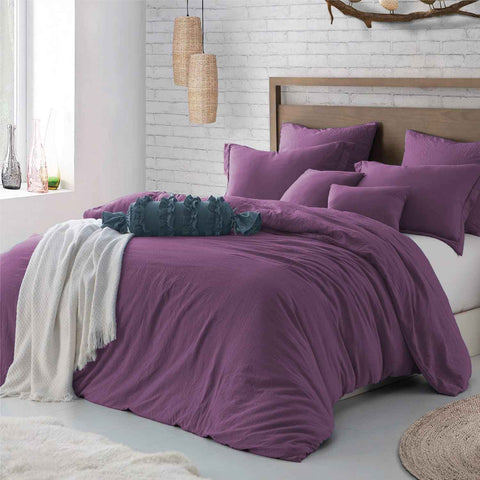 Hotel Soft Microfiber Duvet Cover Set-2000TC Quilt Cover Set & Pillowcases -1 Donna Cover Zipper Closure & 1 x Pillowcases-Breathable Bedding - Wrinkle, Fade, Stain Resistant(Purple,Single) In Australia - Darrahopens
