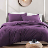 Hotel Soft Microfiber Duvet Cover Set-2000TC Quilt Cover Set & Pillowcases -1 Donna Cover Zipper Closure & 1 x Pillowcases-Breathable Bedding - Wrinkle, Fade, Stain Resistant(Purple,Single) In Australia - Darrahopens