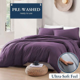 Hotel Soft Microfiber Duvet Cover Set-2000TC Quilt Cover Set & Pillowcases -1 Donna Cover Zipper Closure & 1 x Pillowcases-Breathable Bedding - Wrinkle, Fade, Stain Resistant(Purple,Single) In Australia - Darrahopens