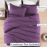 Hotel Soft Microfiber Duvet Cover Set-2000TC Quilt Cover Set & Pillowcases -1 Donna Cover Zipper Closure & 1 x Pillowcases-Breathable Bedding - Wrinkle, Fade, Stain Resistant(Purple,Single) In Australia - Darrahopens