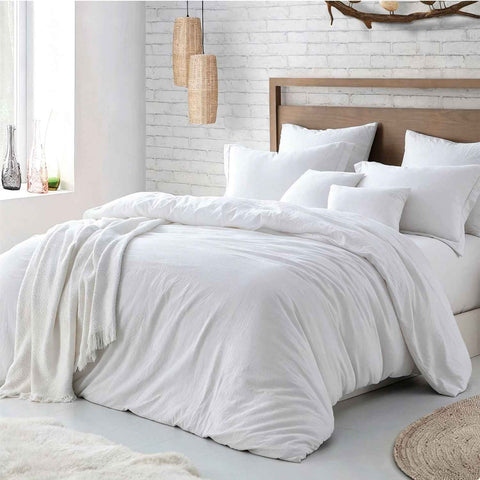Hotel Soft Microfiber Duvet Cover Set-2000TC Quilt Cover Set & Pillowcases -1 Donna Cover Zipper Closure & 1 x Pillowcases-Breathable Bedding - Wrinkle, Fade, Stain Resistant(White,Super King) In Australia - Darrahopens