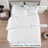 Hotel Soft Microfiber Duvet Cover Set-2000TC Quilt Cover Set & Pillowcases -1 Donna Cover Zipper Closure & 1 x Pillowcases-Breathable Bedding - Wrinkle, Fade, Stain Resistant(White,Super King) In Australia - Darrahopens