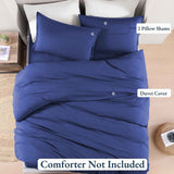 Hotel Soft Microfiber Duvet Cover Set-2000TC Quilt Cover Set & Pillowcases -1 Donna Cover Zipper Closure & 1 x Pillowcases-Breathable Bedding - Wrinkle, Fade, Stain Resistant(Royal blue,Super King) In Australia - Darrahopens
